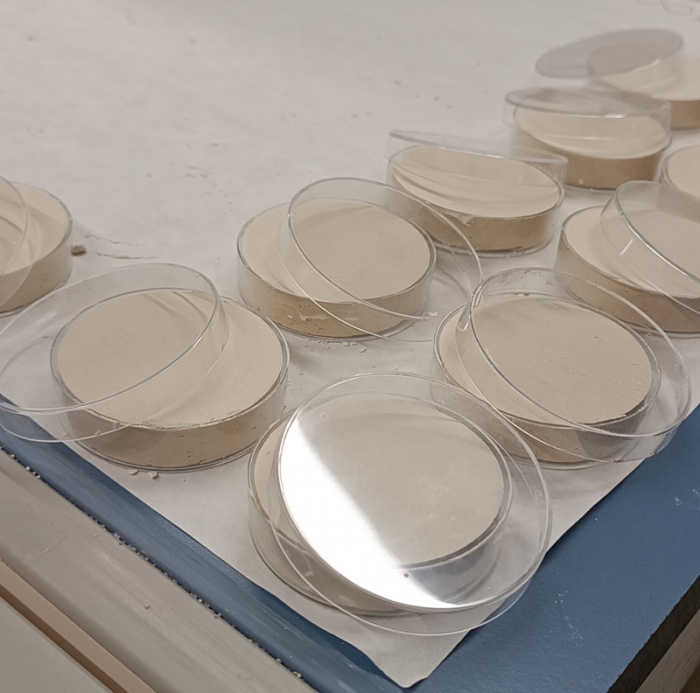 Preparation of kaolinite mock-ups