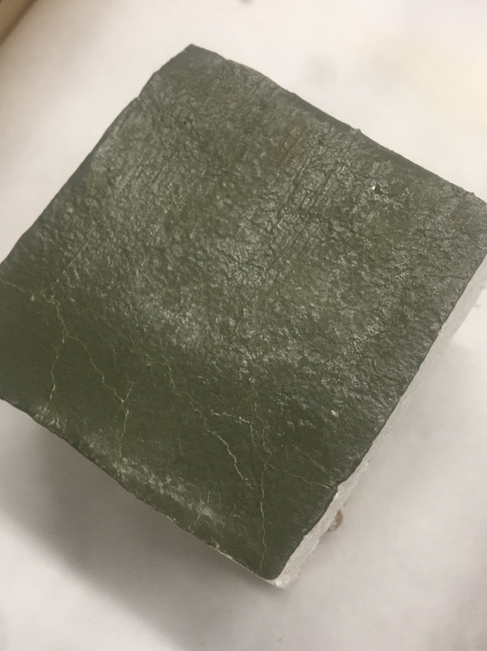 Green earth fresco mock-up