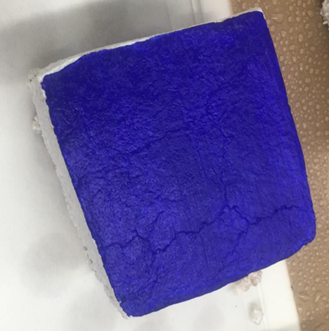 Ultramarine blue fresco mock-up