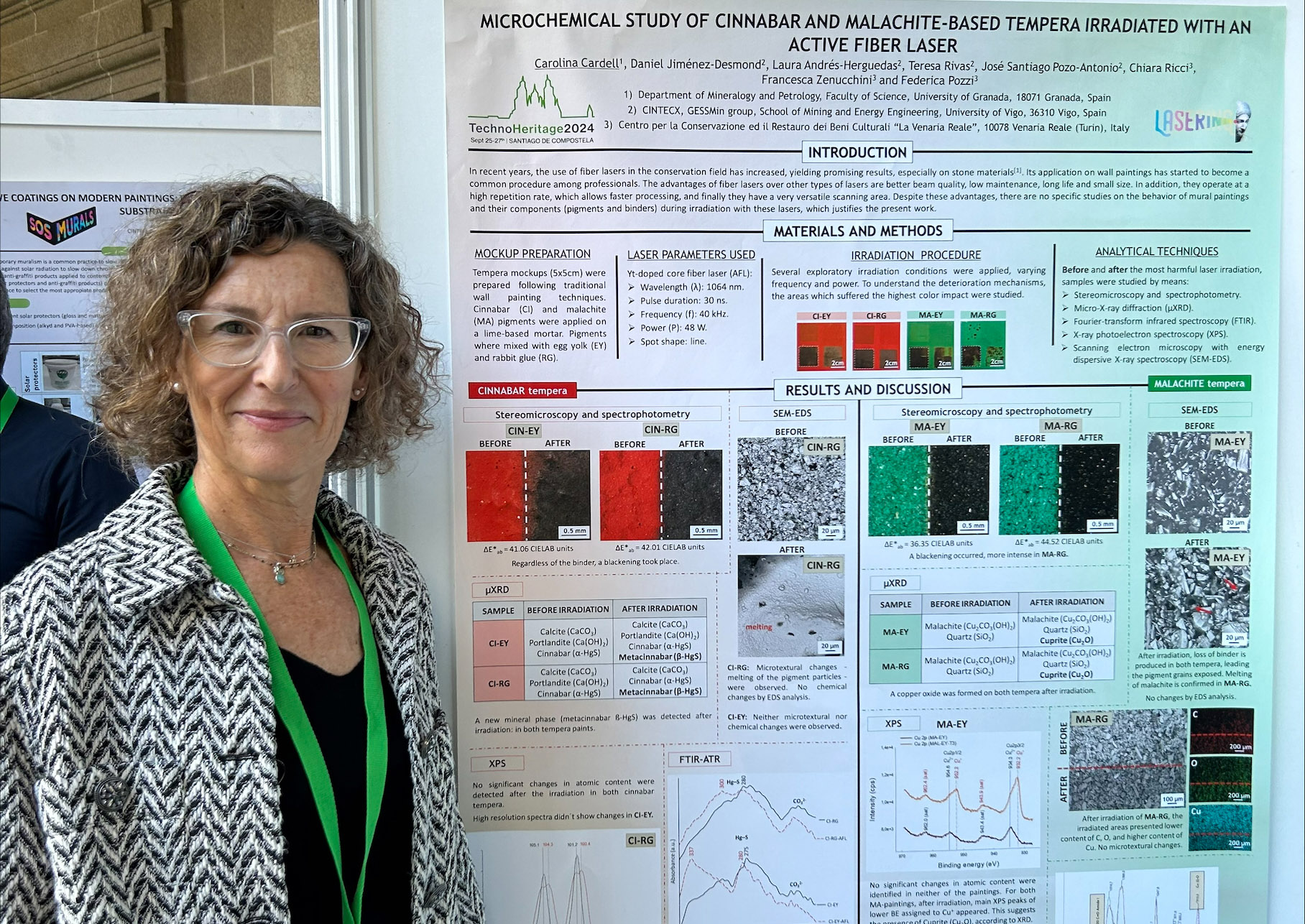 Carolina Cardell: “Microchemical study of cinnabar and malachite-based tempera irradiated with an active fiber laser”